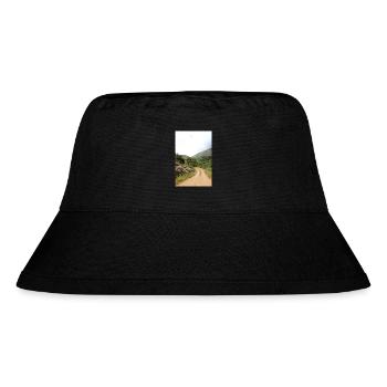Berg Berge Berglandschaft Poster - Stanley/Stella recycelter Bucket Hat - Schwarz - Vorne