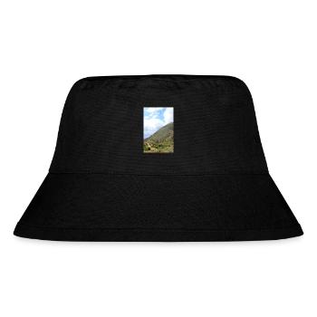 Mountain Mountains Mountain Landscape Poster - Stanley/Stella Recycled Bucket Hat - black - Front