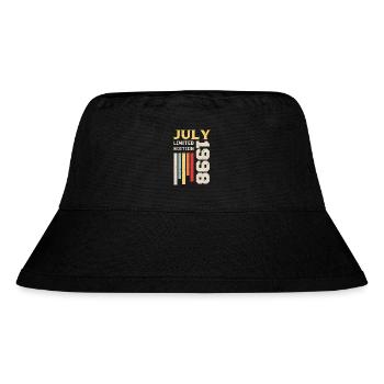 July 1998 - July 1998 Birthday Gift - Stanley/Stella Recycled Bucket Hat - black - Front