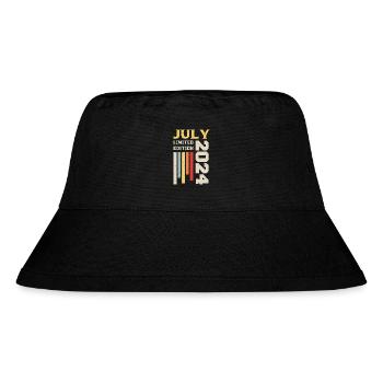 Juli 2024 - Geburtstagsgeschenk Juli 2024 - Stanley/Stella recycelter Bucket Hat - Schwarz - Vorne