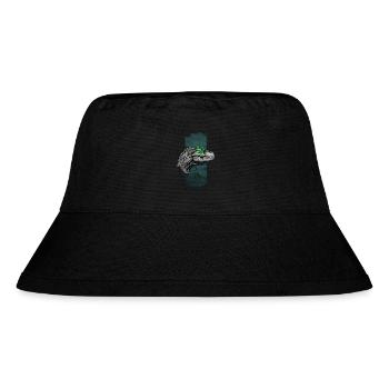 Glühender Raptor: Der glühende Blick - Stanley/Stella recycelter Bucket Hat - Schwarz - Vorne