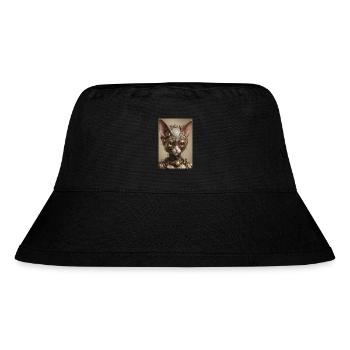 Cyber Punk Cat Sphinx - Stanley/Stella Recycled Bucket Hat - black - Front