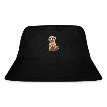 Meerkat Cute Illustration - Stanley/Stella Recycled Bucket Hat - black - Front