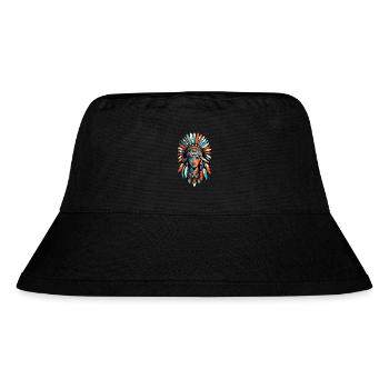 Indianer - Ureinwohner Amerikas - USA - Stanley/Stella recycelter Bucket Hat - Schwarz - Vorne