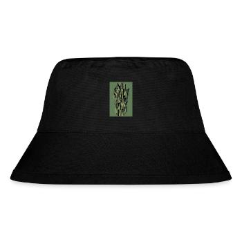 Camouflage Kunst Olive - Stanley/Stella recycelter Bucket Hat - Schwarz - Vorne