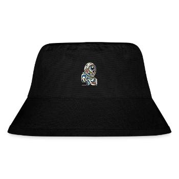 Farbenfroher Astro Style - Stanley/Stella recycelter Bucket Hat - Schwarz - Vorne