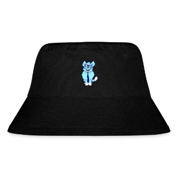 Schlaue Nerd Katze Hornbrille Geek Krawatte Brille - Stanley/Stella recycelter Bucket Hat - Schwarz - Vorne