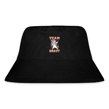Einhorn Team Braut - Stanley/Stella recycelter Bucket Hat - Schwarz - Vorne