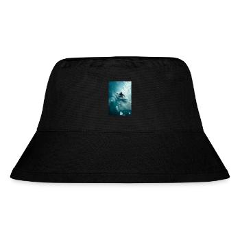 Surfer fährt das perfekte Fass - Stanley/Stella recycelter Bucket Hat - Schwarz - Vorne