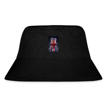 Gummibärchen mit britischer Flagge - Stanley/Stella recycelter Bucket Hat - Schwarz - Vorne
