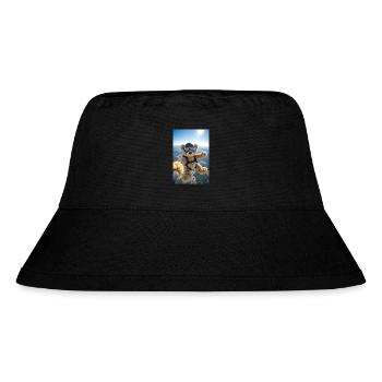 Bären-Fallschirmsprung-Abenteuer - Stanley/Stella recycelter Bucket Hat - Schwarz - Vorne