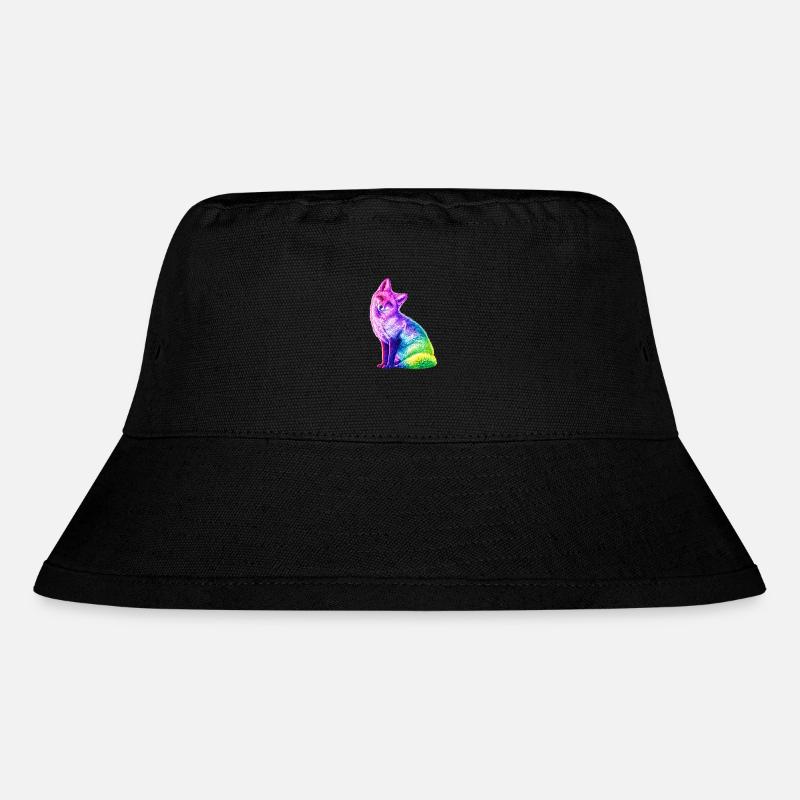 Regenbogenfuchs Farbkunst - Stanley/Stella recycelter Bucket Hat - Schwarz