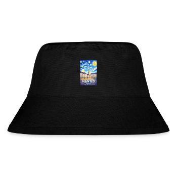 Nantes, Frankreich - Stanley/Stella recycelter Bucket Hat - Schwarz - Vorne