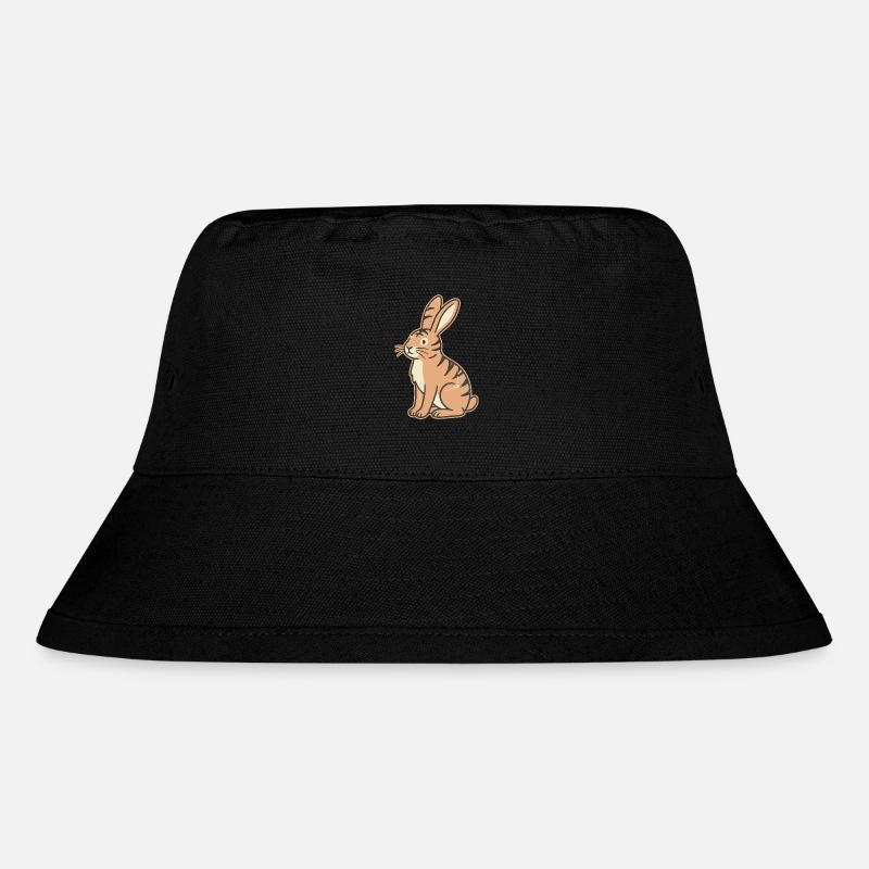 Pastel tabby rabbit stripes Tabby - Stanley/Stella Recycled Bucket Hat - black