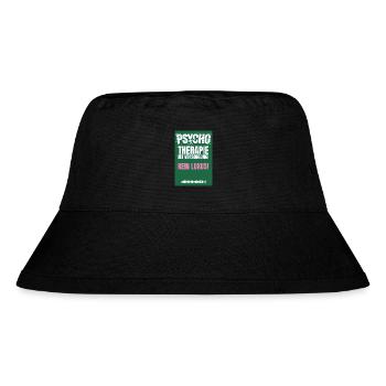 PSYCHO_06 - Stanley/Stella recycelter Bucket Hat - Schwarz - Vorne
