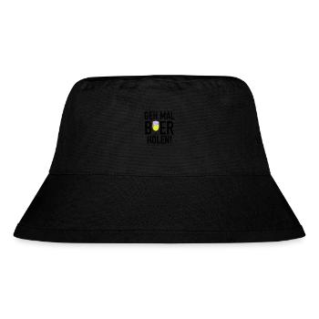 Bier holen 3c - Stanley/Stella recycelter Bucket Hat - Schwarz - Vorne