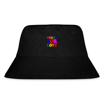 Ready for love - Stanley/Stella recycelter Bucket Hat - Schwarz - Vorne