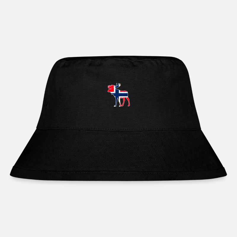 Norwegen Elch - Stanley/Stella recycelter Bucket Hat - Schwarz