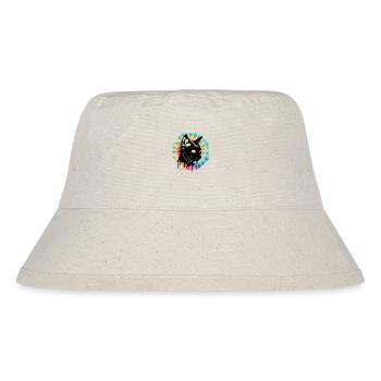 Cat Wearing Headphones | cat wearing earphones - Stanley/Stella Recycled Bucket Hat - natural - Front