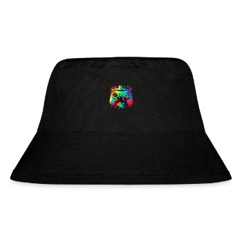 Game Retro - Stanley/Stella recycelter Bucket Hat - Schwarz - Vorne