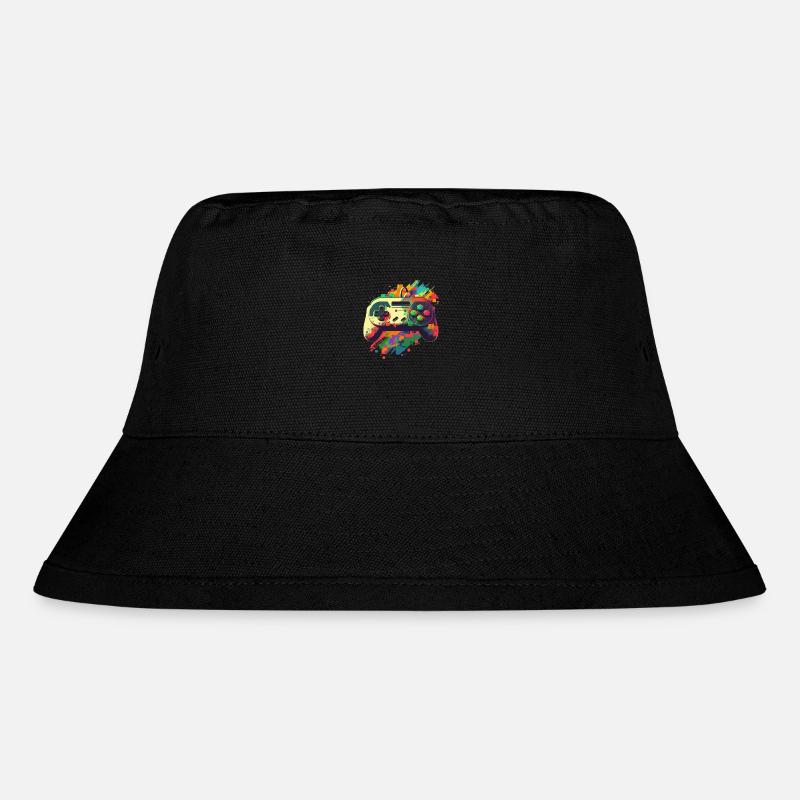 Retro Konsole - Stanley/Stella recycelter Bucket Hat - Schwarz
