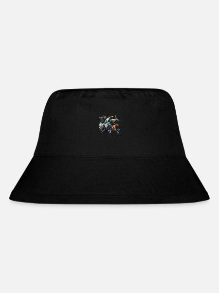 Hunde Gruppe - Bunte Hunde - Stanley/Stella recycelter Bucket Hat - Schwarz