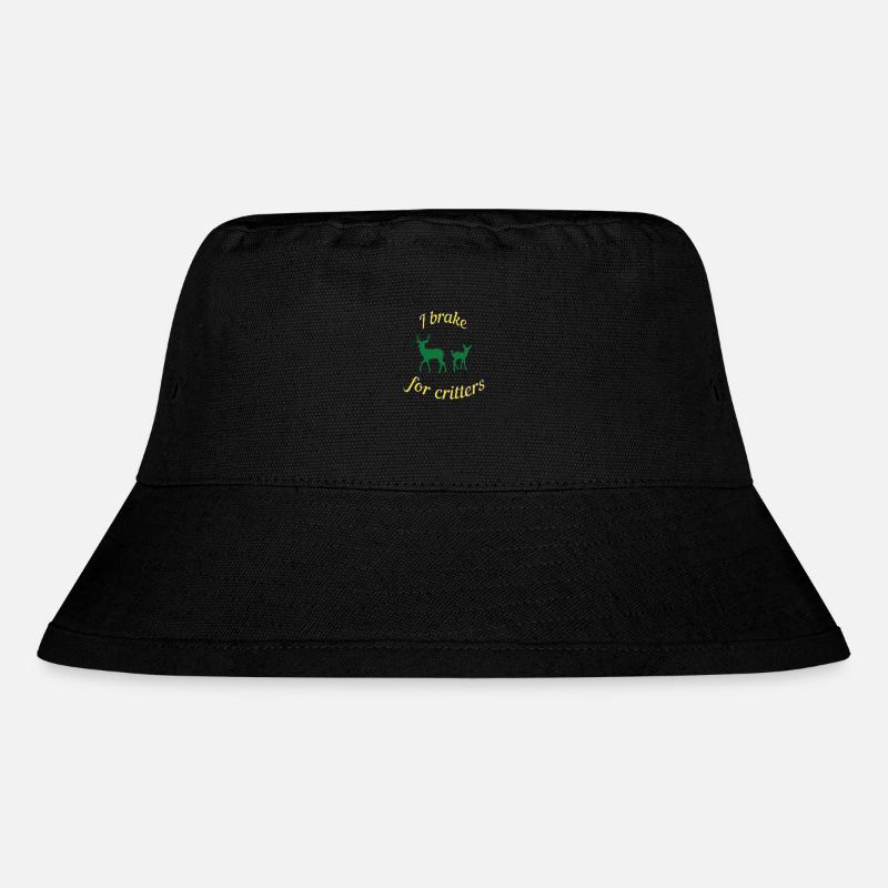 I brake for critters - Stanley/Stella Recycled Bucket Hat - black