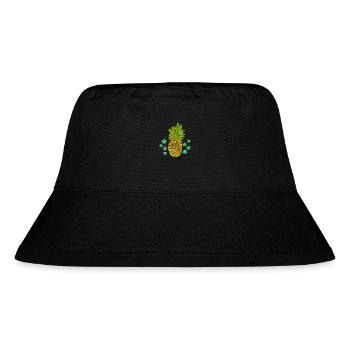Ananas - Stanley/Stella recycelter Bucket Hat - Schwarz - Vorne