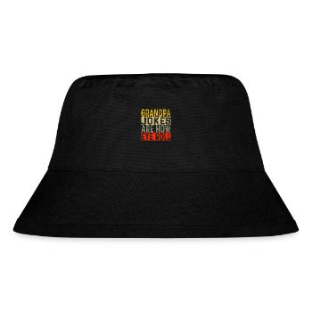 Grandpa Jokes Are How Eye Roll Funny Dad Jokes - Stanley/Stella recycelter Bucket Hat - Schwarz - Vorne