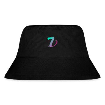 Nummer 7 mehrfarbig - Stanley/Stella recycelter Bucket Hat - Schwarz - Vorne
