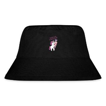 School enrollment Unicorn with sugar cone Back to school - Stanley/Stella Recycled Bucket Hat - black - Front