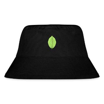 buche blatt baum pflanze form clipart design wald - Stanley/Stella recycelter Bucket Hat - Schwarz - Vorne