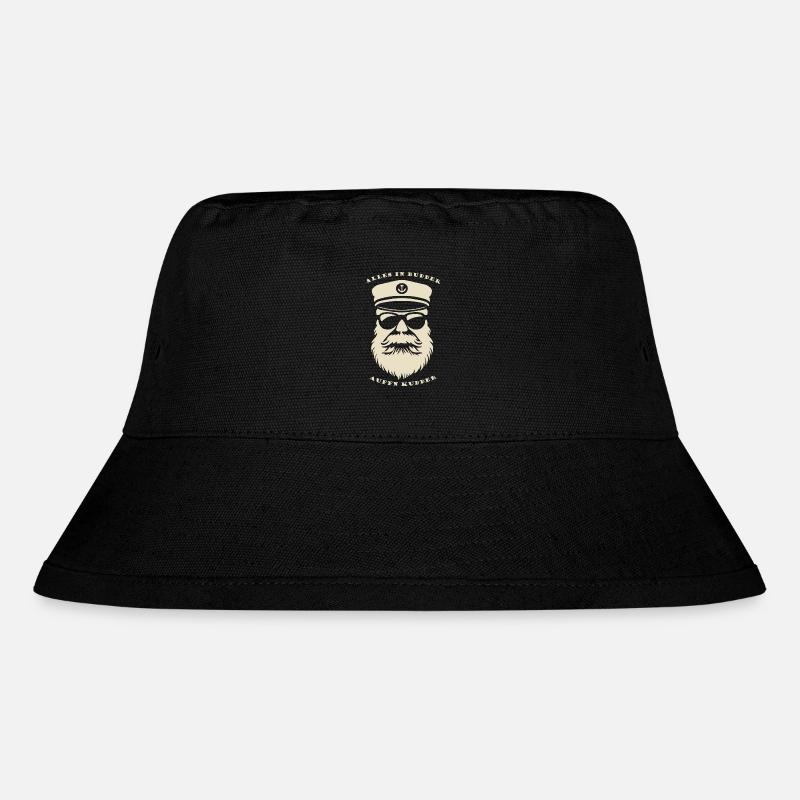 Alles in Butter auf dem Kutter - Stanley/Stella recycelter Bucket Hat - Schwarz