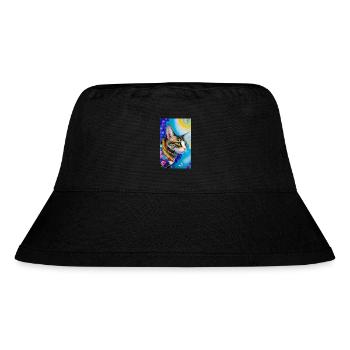 Wunderbare kurzhaarige Hauskatze - Stanley/Stella recycelter Bucket Hat - Schwarz - Vorne