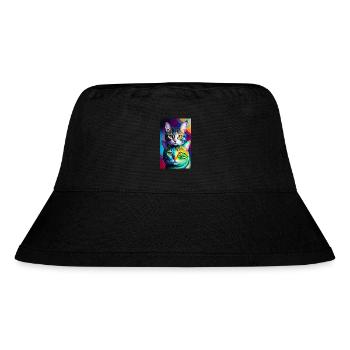 Wunderbare kurzhaarige Hauskatzen - Stanley/Stella recycelter Bucket Hat - Schwarz - Vorne