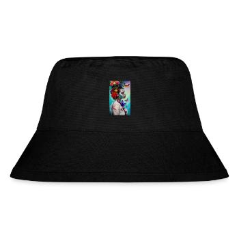 ARTWORK Flower Power Girl - Stanley/Stella Recycled Bucket Hat - black - Front