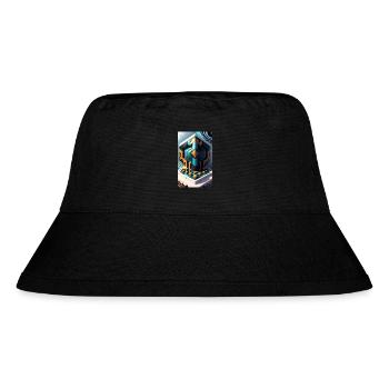 Mystische Formen - Stanley/Stella recycelter Bucket Hat - Schwarz - Vorne