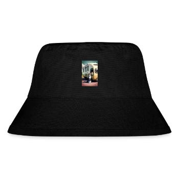 Die schönsten Erinnerungen entstehen beim Campen - Stanley/Stella recycelter Bucket Hat - Schwarz - Vorne