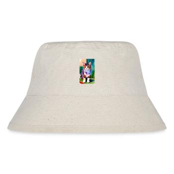 Katze | Haustier | Katzenfan | niedlich | Kätzchen - Stanley/Stella recycelter Bucket Hat - Naturweiß - Vorne