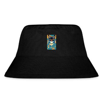 Katze | Haustier | Katzenfan | niedlich | Kätzchen - Stanley/Stella recycelter Bucket Hat - Schwarz - Vorne