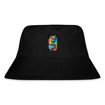 Wolf | Raubtier | Hund | Mystisch - Stanley/Stella recycelter Bucket Hat - Schwarz - Vorne