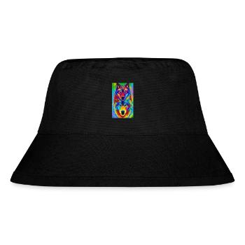 Wolf | Raubtier | Hund | Mystisch - Stanley/Stella recycelter Bucket Hat - Schwarz - Vorne