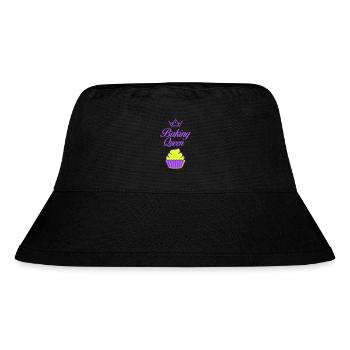 baking queen - Stanley/Stella recycelter Bucket Hat - Schwarz - Vorne