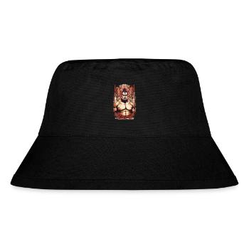 Sumo Retro Poster Japanische Kampfsport Kunst - Stanley/Stella recycelter Bucket Hat - Schwarz - Vorne
