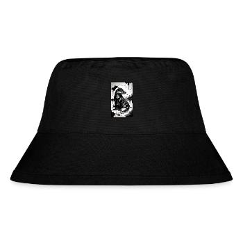 Krokodil Kunst - Stanley/Stella recycelter Bucket Hat - Schwarz - Vorne