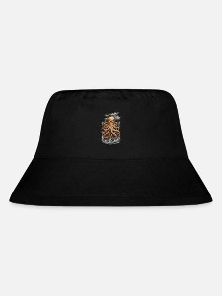 Ukiyo-E Oktopus Retro Japanische Meereskunst - Stanley/Stella recycelter Bucket Hat - Schwarz