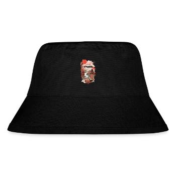 Sushi Ukiyo-E Art Retro Design Food Stil - Stanley/Stella recycelter Bucket Hat - Schwarz - Vorne