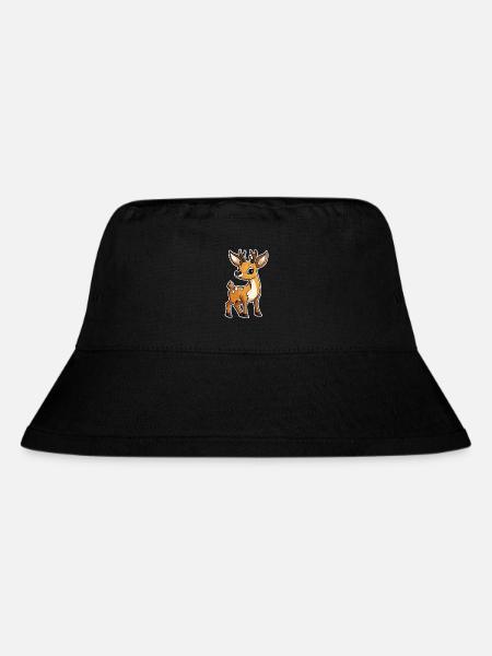 Reh Illustration - Stanley/Stella recycelter Bucket Hat - Schwarz