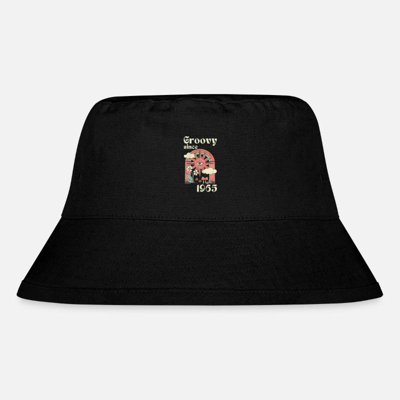 Groovy since 1965 with retro graphics - Stanley/Stella Recycled Bucket Hat - black