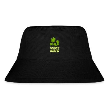 summer vibes - Stanley/Stella recycelter Bucket Hat - Schwarz - Vorne